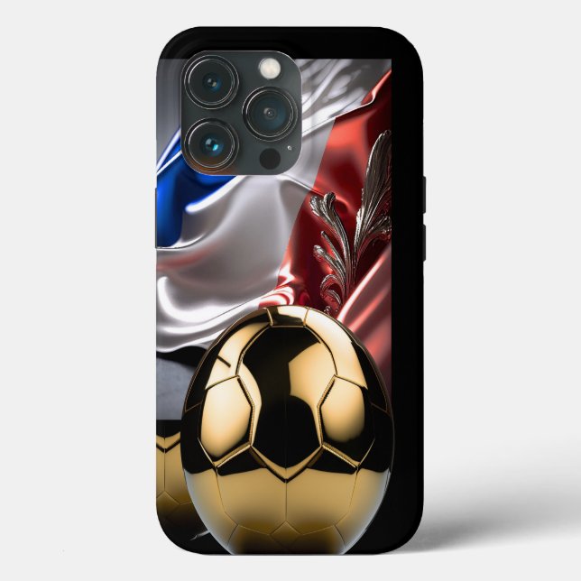 FRANCE Gold Metallic Soccer Ball I-Phone case (Back)