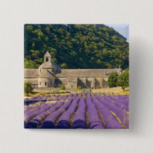 France, Gordes. Cistercian monastery of 2 Inch Square Button