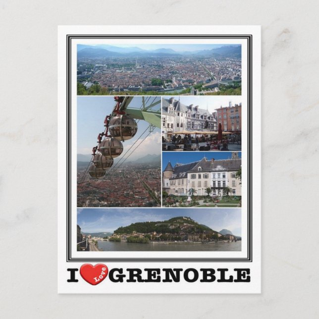 France - Grenoble - I Love - Postcard (Front)