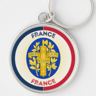 France Heritage Emblem Keychain