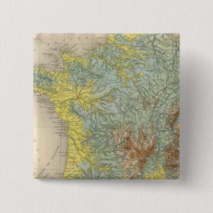 France hypsometric 2 inch square button