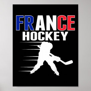 France Ice Hockey Fans Jersey Support French Hocke Poster