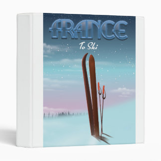 France 'ice' ski sports vacation poster binder