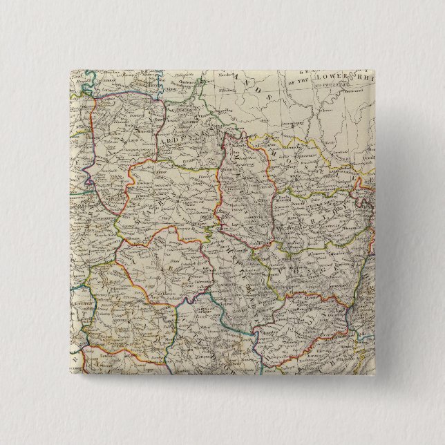 France II 2 Inch Square Button (Front)