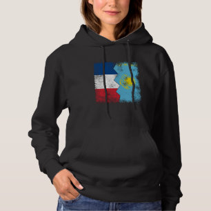 France Kazakhstan Flags Half KAZAKH French Roots V Hoodie