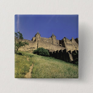 FRANCE, Languedoc Carcassonne 2 Inch Square Button