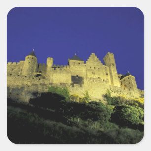 FRANCE, Languedoc Carcassonne Square Sticker