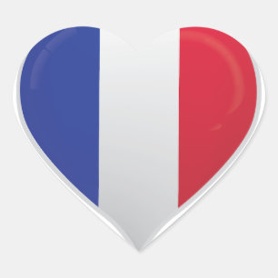 France love flag pride heart sticker