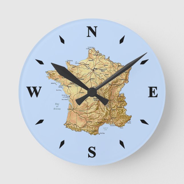 France Map Clock (Front)