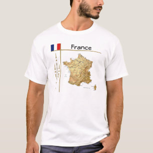 France Map + Flag + Title T-Shirt