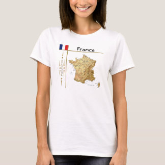 France Map + Flag + Title T-Shirt