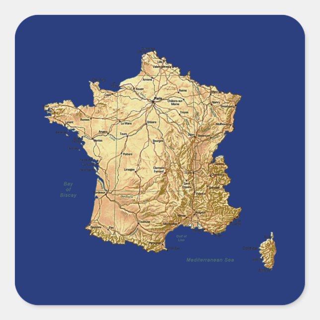 France Map Sticker (Front)