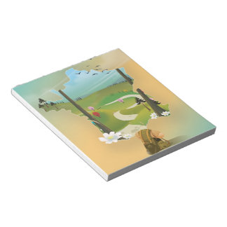 France map vintage travel poster notepad