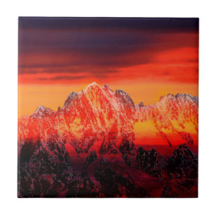 France Mont Blanc Cable Car Tile