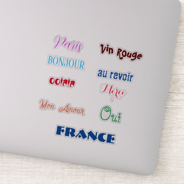 France Multicolor Custom Sticker Collection (Detail)
