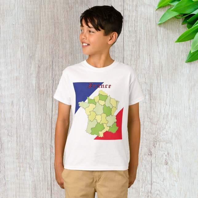 France National Colours And Map T-Shirt (Creator Uploaded)