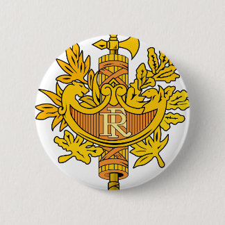 France National Emblem 2 Inch Round Button