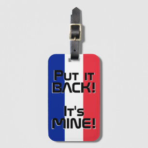 France National Flag Funny Patriotic Luggage Tag