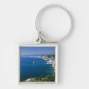 France, Nice, aerial view of the port Keychain