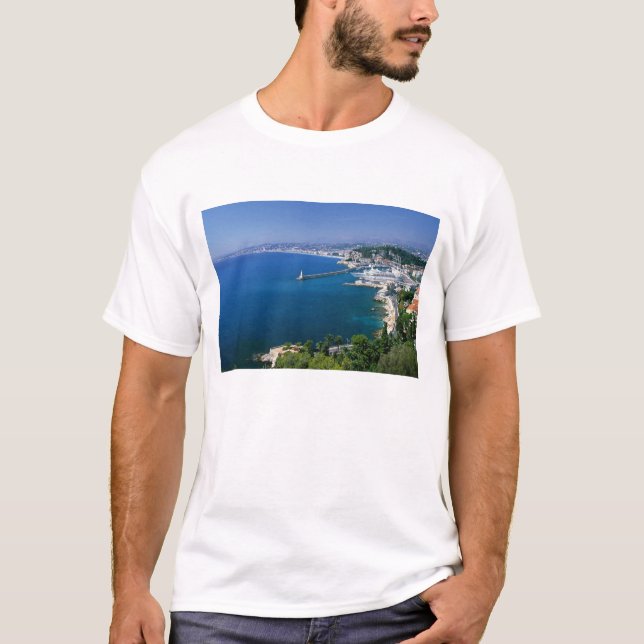 France, Nice, aerial view of the port T-Shirt (Front)