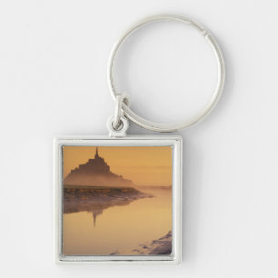 FRANCE, Normandy Mont St. Michel. Morning Light Keychain