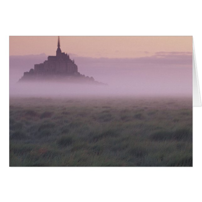 FRANCE, Normandy Mont St. Michel. Morning Mist (Front Horizontal)