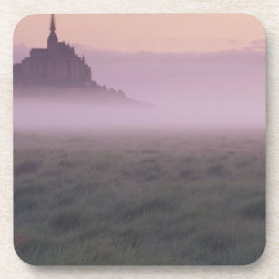 FRANCE, Normandy Mont St. Michel. Morning Mist Coaster