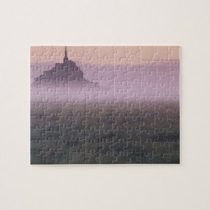 FRANCE, Normandy Mont St. Michel. Morning Mist Jigsaw Puzzle