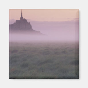 FRANCE, Normandy Mont St. Michel. Morning Mist Magnet