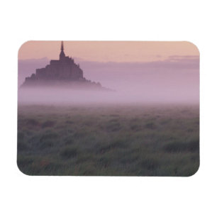 FRANCE, Normandy Mont St. Michel. Morning Mist Magnet