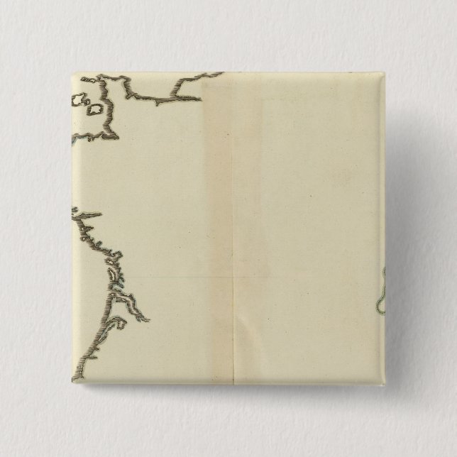 France Outine 2 Inch Square Button (Front)