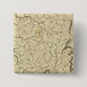 France outline 2 inch square button