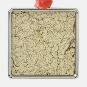 France outline metal ornament