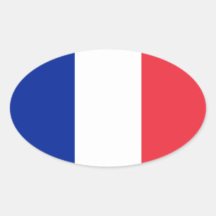 France Oval Sticker