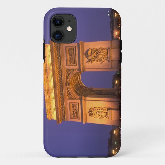 France, Paris, Arc de Triomphe at dusk. Case-Mate iPhone Case (Back)