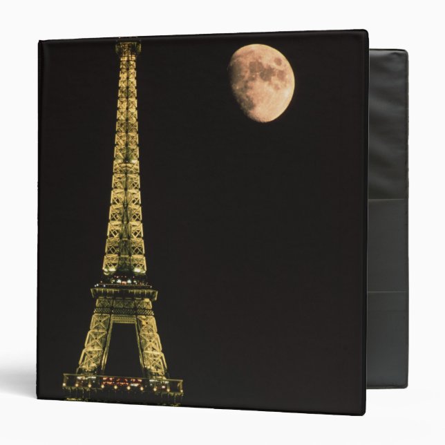 France, Paris. Eiffel Tower at night with Binder (Front/Inside)