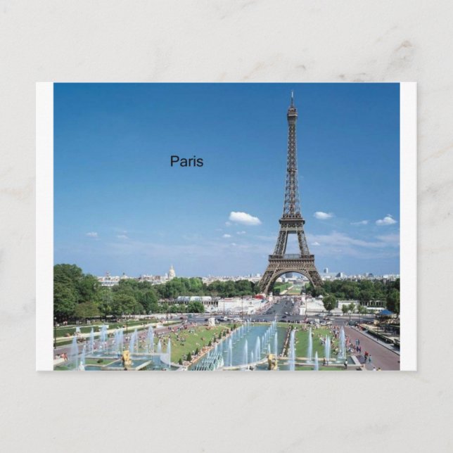 France Paris Eiffel Tower (by St.K) Postcard (Front)