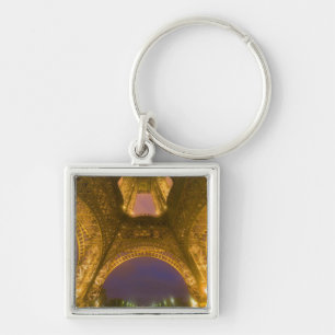 France, Paris. Eiffel Tower illuminated at 2 Keychain