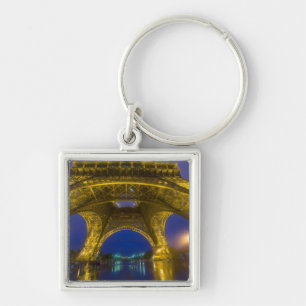 France, Paris. Eiffel Tower illuminated at Keychain