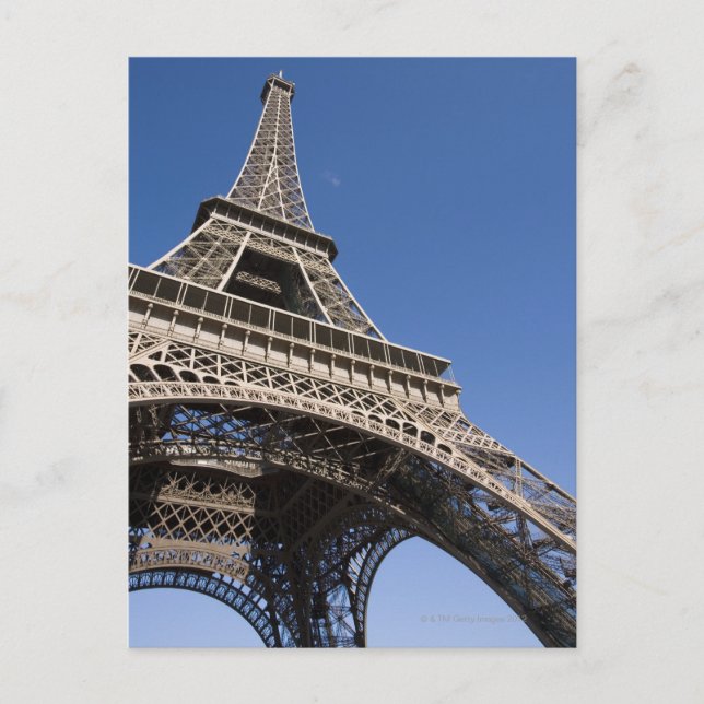 France, Paris, Eiffel Tower, low angle view Postcard (Front)