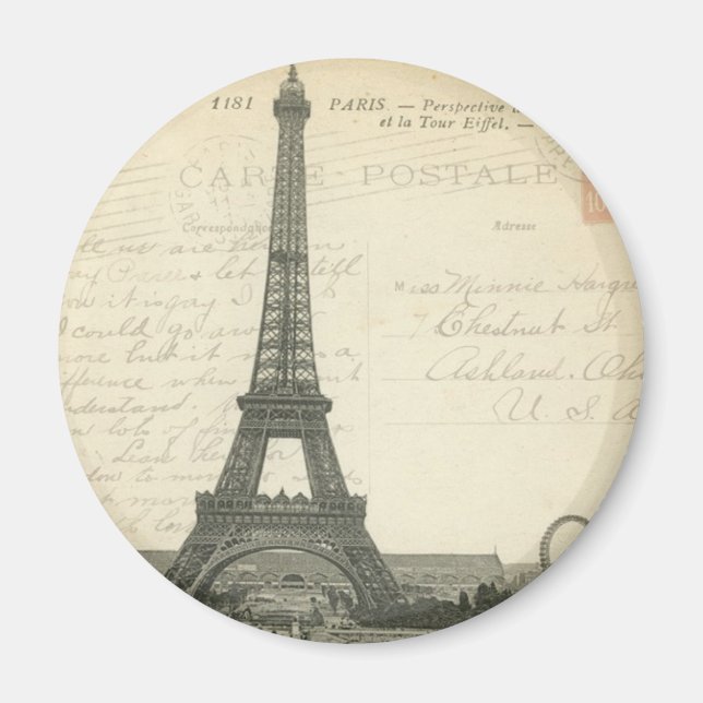 France - Paris - Eiffel Tower Magnet (Front)