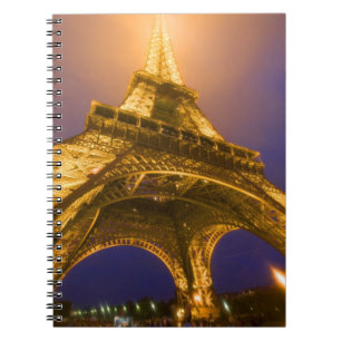 France, Paris. Looking up from base of Eiffel Notebook