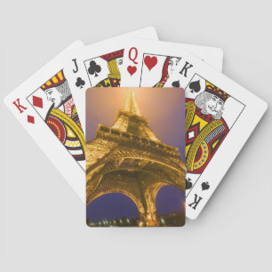France, Paris. Looking up from base of Eiffel Playing Cards