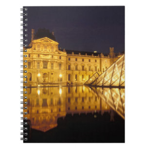 France, Paris, Louvre museum by night. Notebook