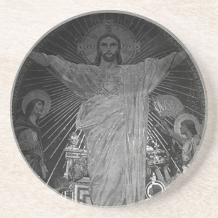France Paris Main mosaic Sacred Heart jesus 1970 Coaster