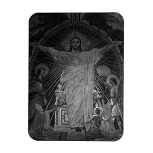 France Paris Main mosaic Sacred Heart jesus 1970 Magnet
