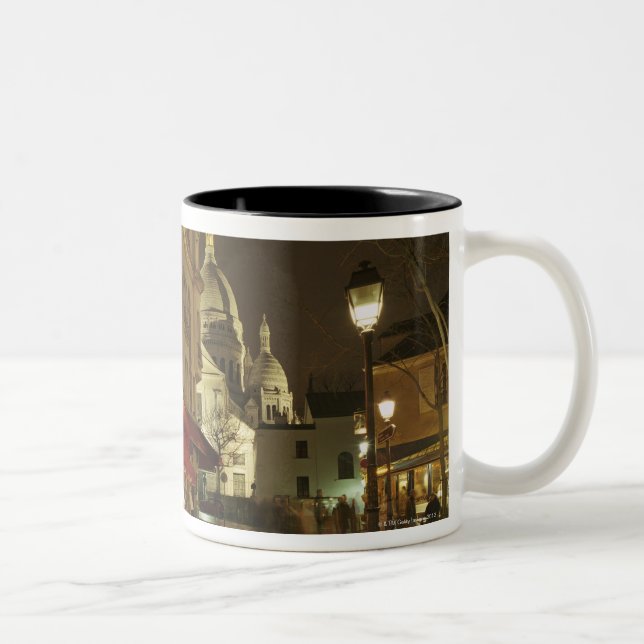 France,Paris,Montmartre Two-Tone Coffee Mug (Right)