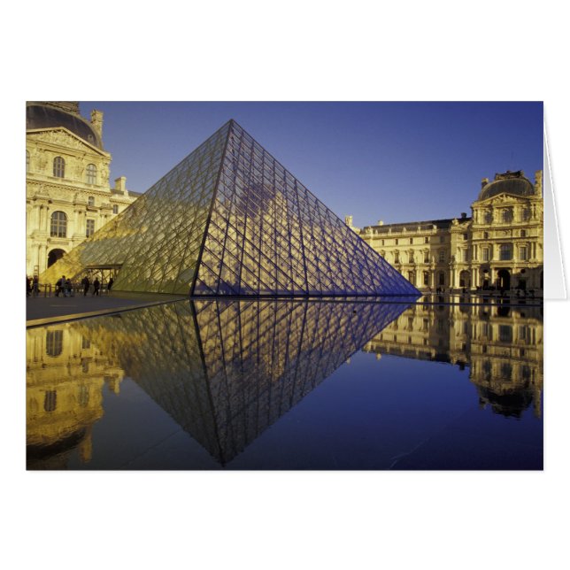FRANCE, Paris Reflection, Pyramid. The Louvre (Front Horizontal)