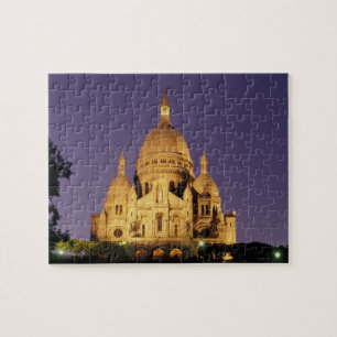 France, Paris, Sacré-Coeur at dusk. Jigsaw Puzzle