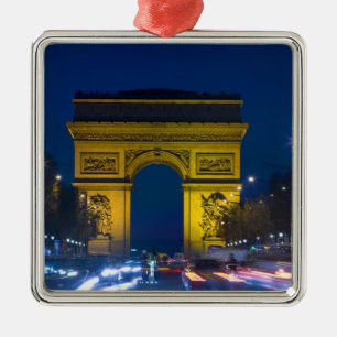 France, Paris. The Arc de Triomphe and the Metal Ornament